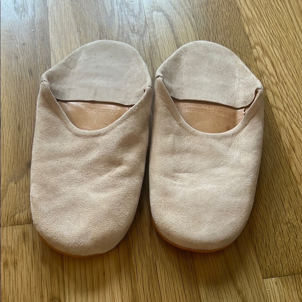 Socco Designs Ballet Slipper Pink Suede Slippers, Medium